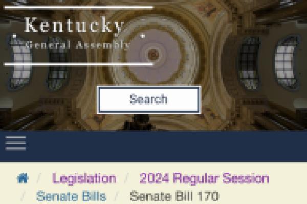 LRC page relating to SB 170