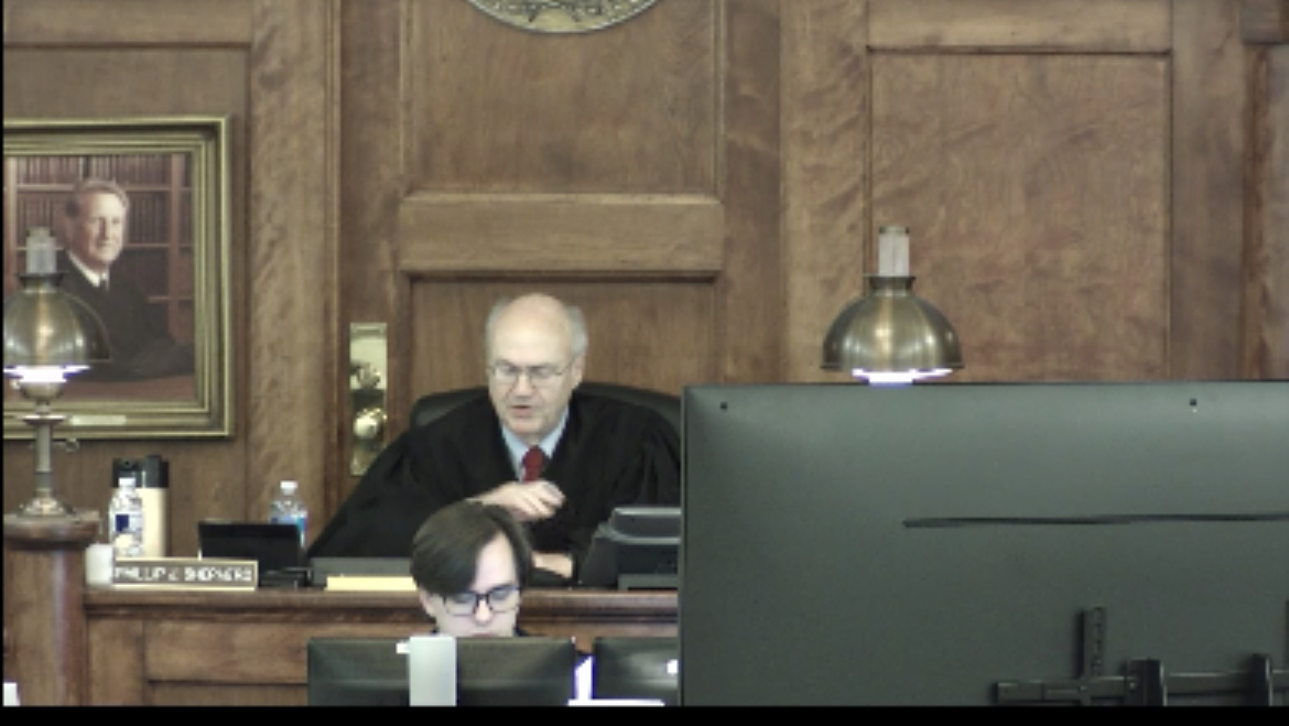 Judge Phillip Shepherd presides at hearing on defendants’ motion to stay discovery