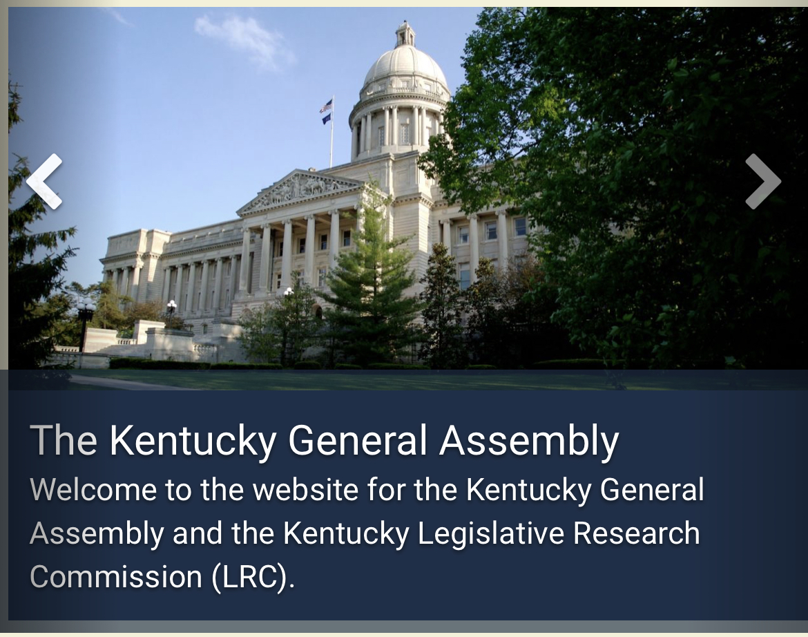 Home page of the Legislative Research Commission Website