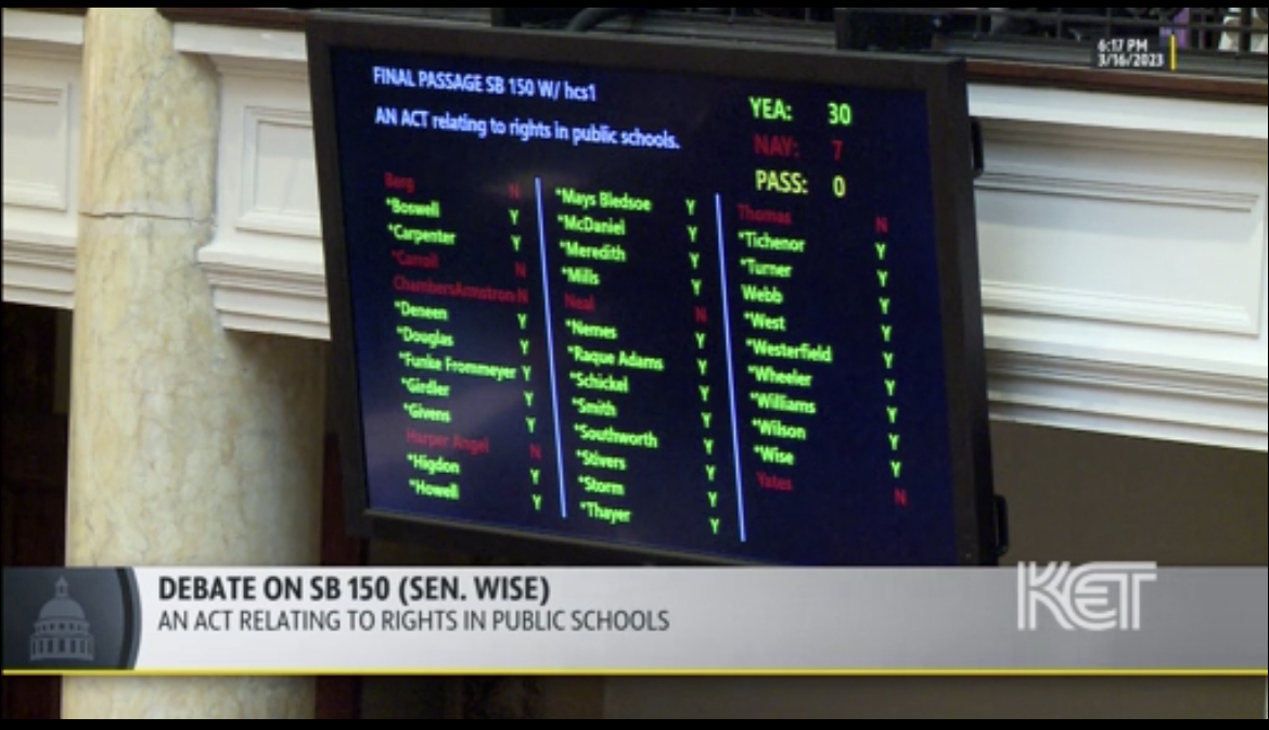 Senate final vote on SB 150