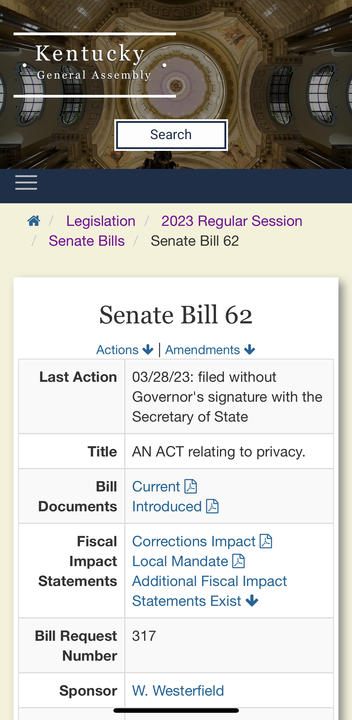 Description of Senate Bill 62