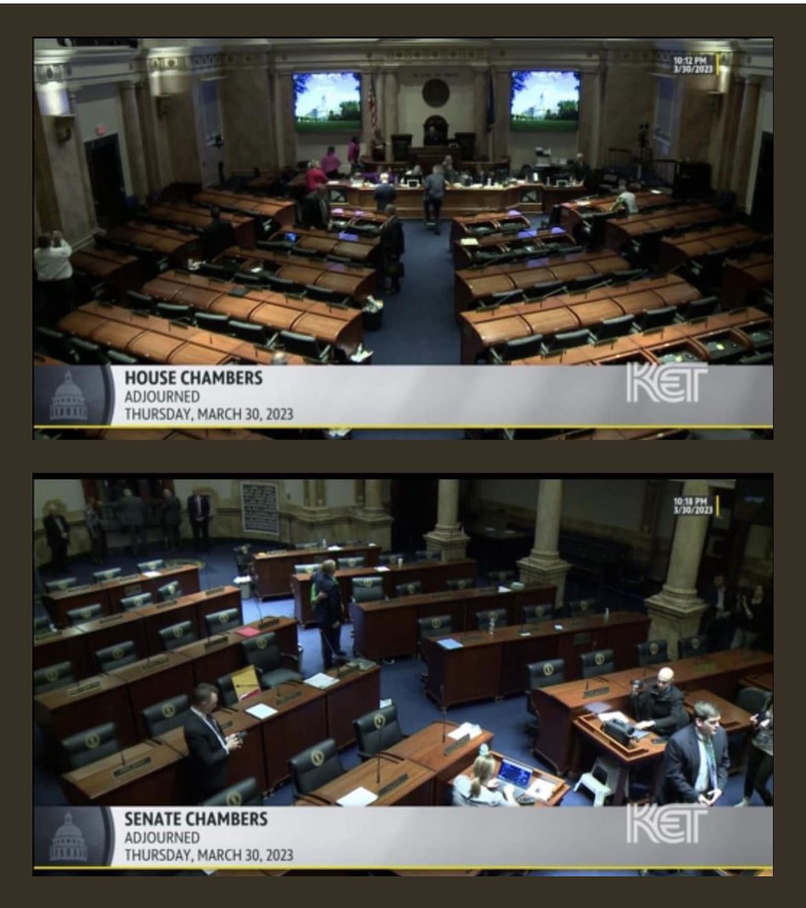 Kentucky Senate and House adjourn sone die