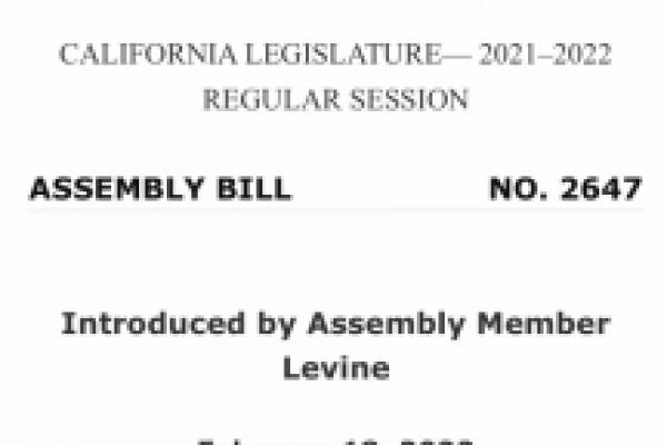 California bill introduced last week provides a model