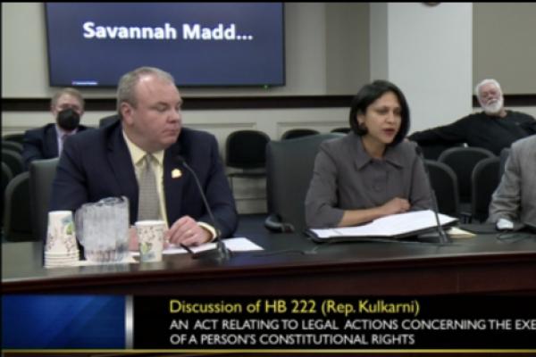 Rep. Kulkarni testified in support of HB 222