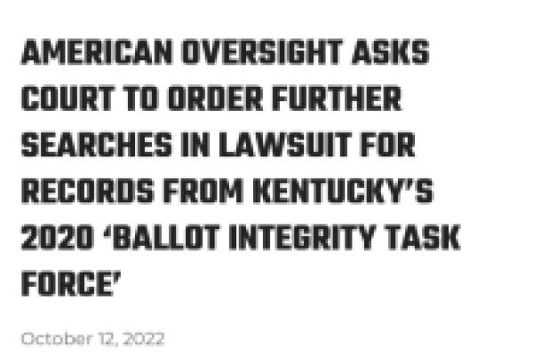 American oversight website analysis of its open records appeal from the Attorney General's denial of its records request
