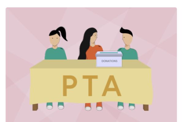 Image of parents and teachers at a table identified by the letters OTA