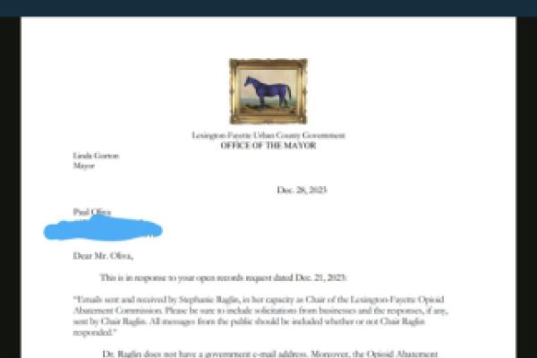 LFUCG denial of open records request