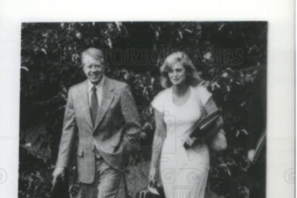 Jimmy Carter and his executive Secretary Susan Clough